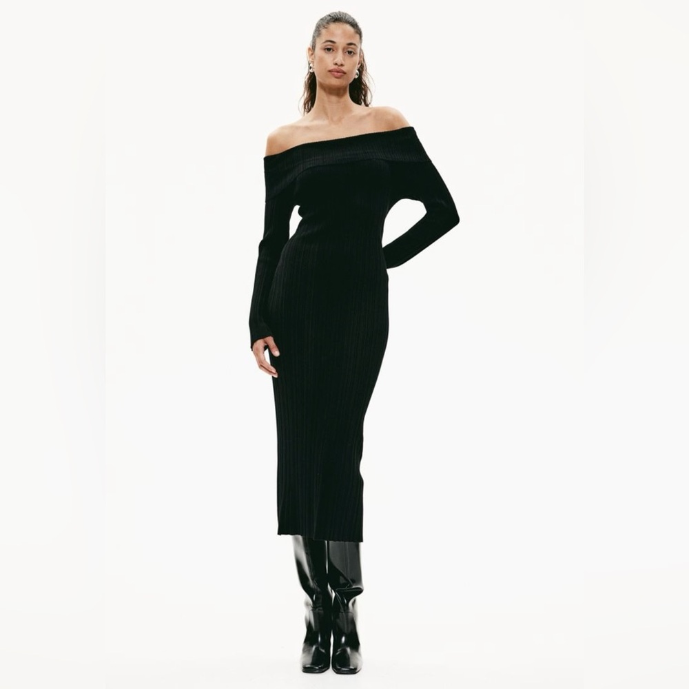 NWT H&M Rib Knit Off-the-Shoulder Dress
